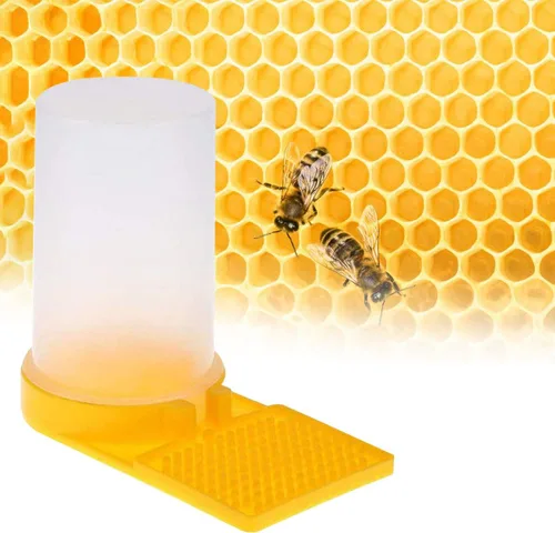 Vista 2 de Paquete de 2 alimentadores de abejas, dispensador de agua de apicultura, equipo de apicultura, colmena de miel, alimentador de entrada, herramientas