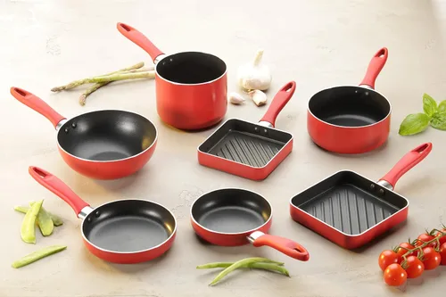Vista 3 de Tescoma 594004 Presto Mini Grill Pan, Rojo