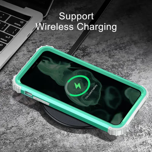Vista 7 de LONTECT Funda para iPhone 11 Pro Max con purpurina brillante 3 en 1, a prueba de golpes, resistente, cuerpo completo, resistente funda protectora