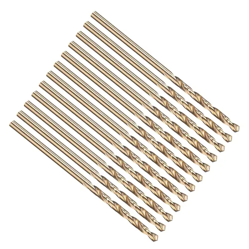 Vista 28 de PATIKIL Broca Jobber de 0.039 in, vástago recto M35 cobalto 5% acero de alta velocidad 135° acabado dorado para metal duro de acero inoxidable - 2