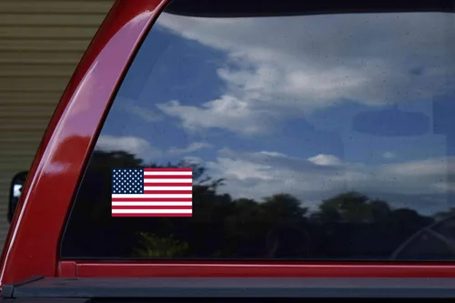 Vista 2 de StickerTalk Adhesivo de vinilo con la bandera de Estados Unidos, 5 x 3 pulgadas