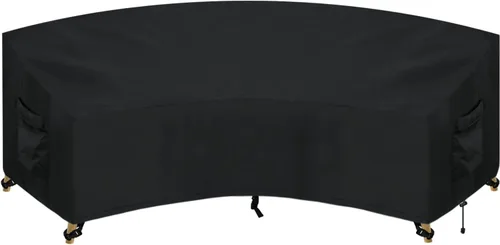 Vista 29 de PureFit Funda de sofá modular para exteriores en forma de L, impermeable, para muebles de patio, terraza, césped y jardín, 83 x 104 pulgadas
