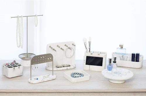 Vista 5 de iDesign Dakota - Organizador de paleta de 2 niveles para maquillaje y cosméticos, para encimera, tocador, 8 x 3.9 x 2.54 pulgadas