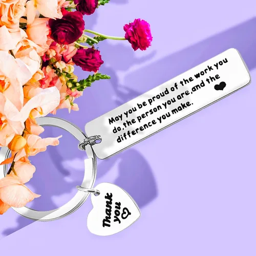 Vista 6 de Regalo de agradecimiento, llavero de agradecimiento para compañeros de trabajo, regalo de jubilación para mujeres y hombres, regalo