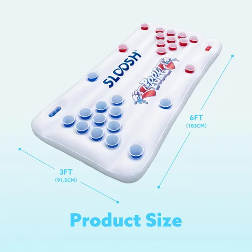 Vista 6 de SLOOSH Juego de juguetes de piscina, juego de lanzamiento de pong, juguetes de agua para adultos y niños, juegos familiares, flotadores inflables