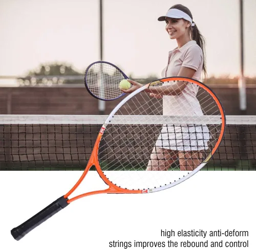 Vista 6 de Raqueta de tenis, 1 raqueta de tenis profesional para adultos, raquetas de tenis recreativas de aleación de aluminio con bolsa de transporte
