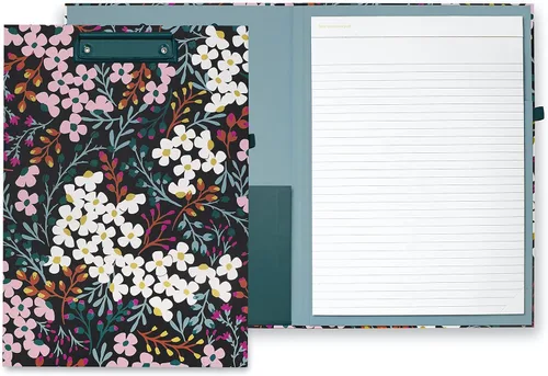 Vista 8 de kate spade new york Portapapeles de tapa dura con clip de perfil bajo, padfolio profesional incluye bloc de notas rayado, trabilla para bolígrafo
