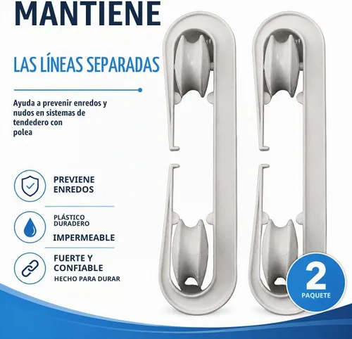 Vista 2 de Dependable Industries - Juego de 2 esparcidores de plástico de alta calidad, resistente a la intemperie, a prueba de óxido, mantiene la cuerda tensa