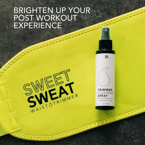 Vista 3 de Sweet Sweat Waist Trimmer Cleaning Spray Freshen & Clean Neoprene Trimmers, Yoga Mat, Gym Equipment & More! Made with Lemongrass & Sage Oil