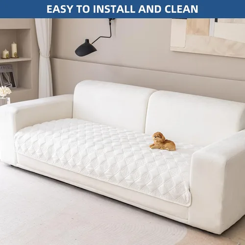 Vista 7 de Eismodra Fundas de sofá modular, funda de sofá en forma de L, protector de muebles para perros, gatos, mascotas, diván de 3 cojines, sofá biplaza