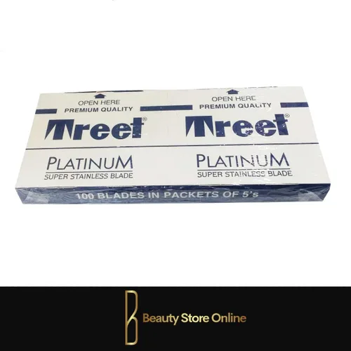 Vista 3 de Treet Cuchillas de afeitar Platinum Super Stainless de doble filo, (100 cuchillas)