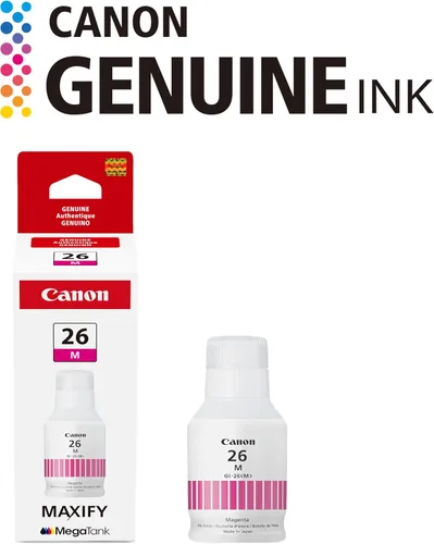 Vista 8 de Canon GI-26 - Botella de tinta magenta de pigmento original, compatible con impresoras MegaTank GX7120, GX6120, GX5120, GX6020, GX7020, GX6021