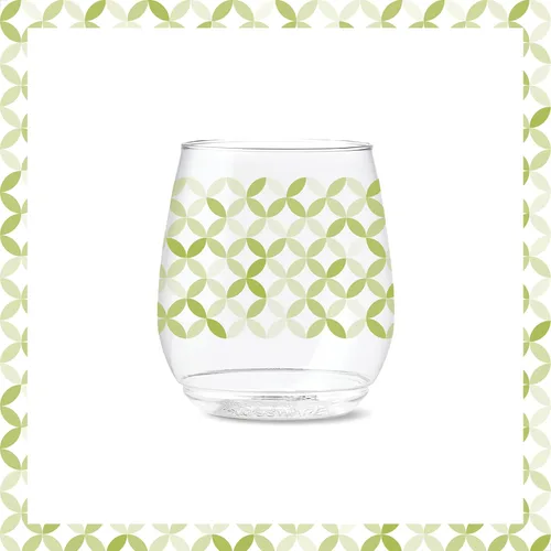 Vista 6 de TOSSWARE POP Vino Designer Series - Formas 2, juego de 6, calidad premium, reciclables, irrompibles y transparentes de plástico transparente