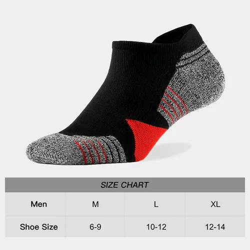 Vista 2 de WANDER Calcetines deportivos para correr para hombre, 7 pares de calcetines gruesos acolchados para hombre, calcetines deportivos de corte bajo