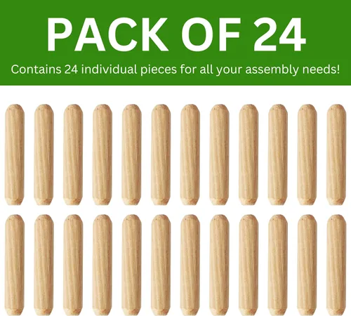 Vista 3 de Spare Hardware Parts Repuesto para pasador estriado de madera IKEA (101345), paquete de 24