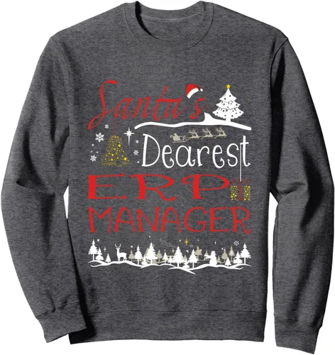 Vista 5 de ERP Manager Xmas Job Cute Christmas Sweatshirt