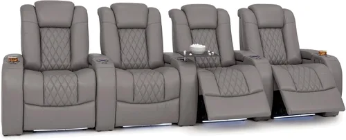 Vista 77 de Seatcraft Asientos de cine en casa Virtuoso LT Tawny Single reclinable Leonado