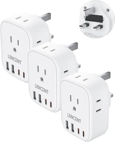 Vista 10 de LENCENT Adaptador europeo plegable del enchufe del viaje, de los E.E.U.U