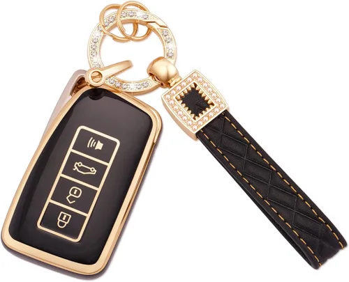 Vista 72 de EKALA Funda para llavero Volkswagen con llavero de cuero, 4 botones de TPU suave, compatible con Volkswagen Tiguan Atlas Passat Jetta Golf Alltrack