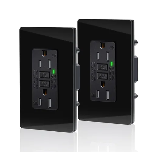Vista 20 de 15 Amp GFCI Outlet with USB C Ports & USB-A, 1PCS 24W Self-Testing GFCI USB Combo with LED Indicator, Tamper Resistant for Kitchen & Bathroom