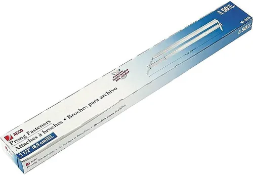 Vista 2 de GBCTwo-PiecePapel Sujetadores, Capacidad de 312inch, 812inch Center, 50Box