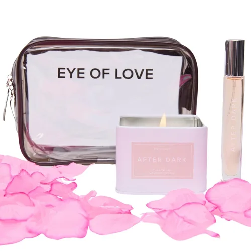 Vista 8 de Love in Transit Travel Set – Perfume de feromonas románticas y vela con pétalos de rosa, bolsa de viaje