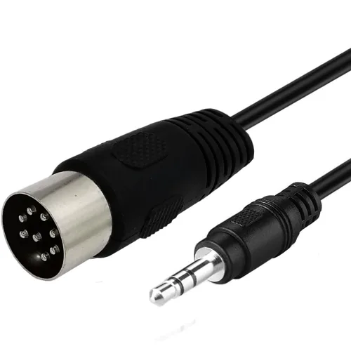 Vista 3 de Cable DIN de 8 pines a 0.138 in, conectores DIN de 8 pines macho a conector TRS macho de 0.138 in, cable convertidor de enchufe estéreo para cable