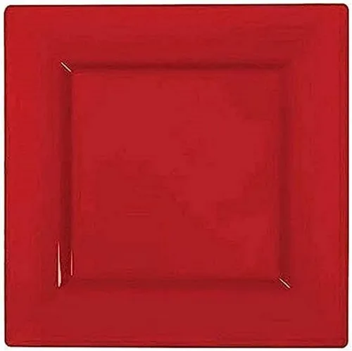 Vista 8 de Elegantes platos llanos cuadrados negros – 9.5 pulgadas (paquete de 10) – perfectos para bodas, fiestas de cumpleaños, festivales y más