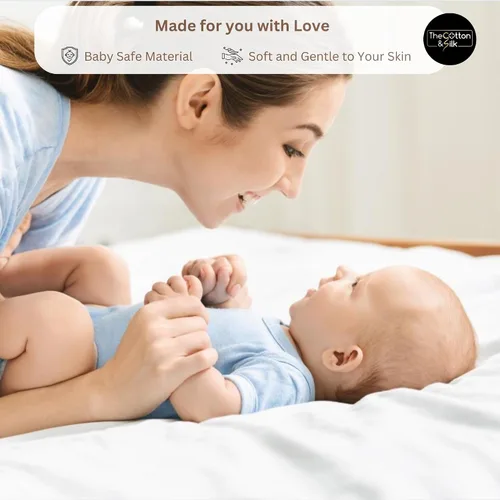 Vista 2 de THE COTTON & SILK® Sábana bajera ajustable 100% de algodón de fibra larga de lujo, calidad de hotel de 5 estrellas, suave, transpirable y duradera