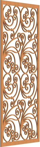 Vista 156 de 9 3/8"W x 24 3/8"H x 1/4"T Marilla Decorativos Paneles de Pared de Madera Calado, Abedul