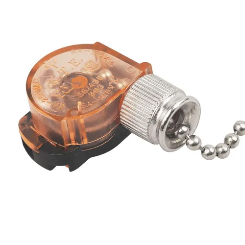 Vista 4 de 2 interruptores de luz para ventilador de techo, interruptor de lámpara de ventilador E87438 con cadena de cuentas de 11 pulgadas, encendido