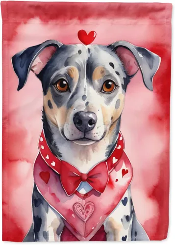 Vista 171 de Caroline's Treasures DAC5252GF Affenpinscher - Bandera de jardín con texto en inglés "My Valentine", bandera decorativa para patio exterior, patio