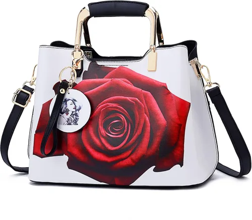 Vista 6 de Nevenka Monederos y bolsos para mujer con asa superior, bolsos de hombro de cuero para mujer