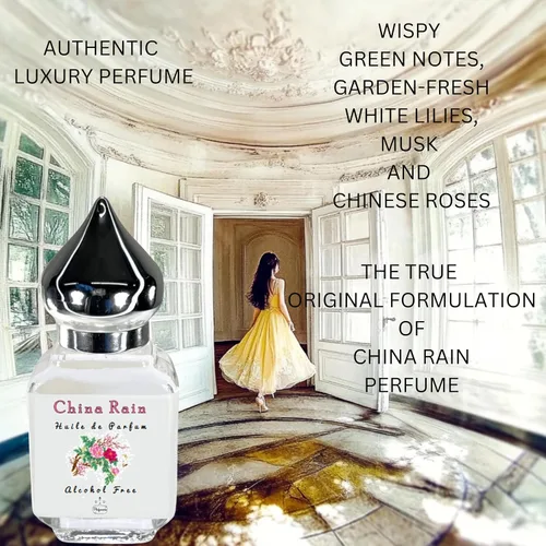 Vista 2 de CHINA RAIN Aceite de perfume original* Larga duración * Vegano * Sin ftalatos * Sin alcohol * 0.3 fl oz. Botella de regalo *