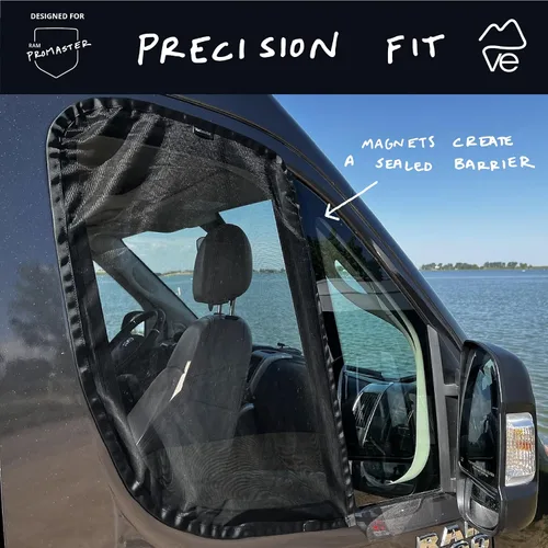 Vista 4 de VanEssential Rejillas Protectoras de Puertas Delanteras (Par) Diseñadas para Ram Promaster Van