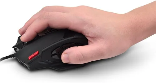Vista 4 de zelotes Professiona - Mouse para juegos con cable, 4800 DPI, 12 botones programables, ajuste de peso, alta precisión, retroiluminación multimodos