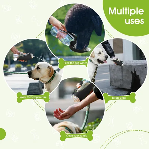 Vista 7 de SUPERDESIGN Botella de agua para perro, botella de agua portátil para perros pequeños a grandes, botella de agua de viaje para perros a prueba