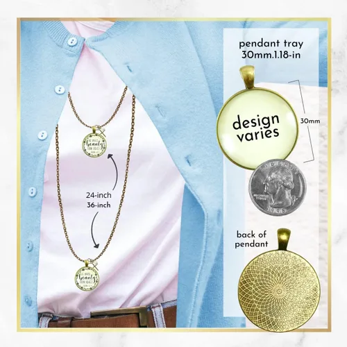 Vista 8 de Gutsy Goodness Faith He Cares - Collares hechos a mano con mensaje para mujer cristiana