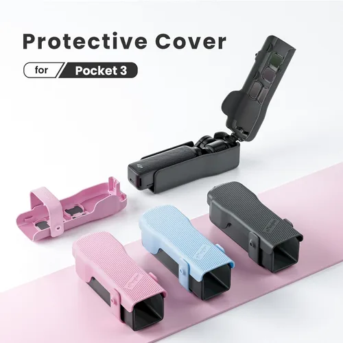 Vista 2 de Cubierta protectora de bolsillo 3, cubierta de carcasa portátil Gimbal Screen Lens Protector para DJI Osmo Pocket 3 Action Camera (negro)