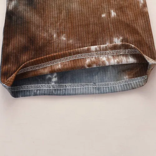 Vista 7 de Kayotuas Conjunto casual de 2 piezas de camisa y pantalones de teñido anudado para bebé niña pequeña, conjunto de pantalones deportivos