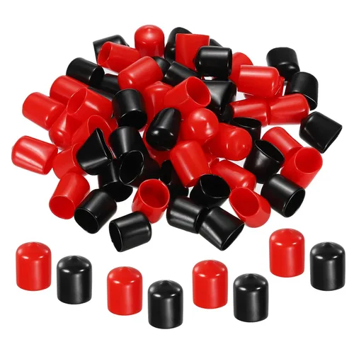 Vista 77 de MECCANIXITY 50 unids tapas de goma Surtido de 0.079 in PVC vinilo tornillo rosca protector para tornillo tornillo negro rojo