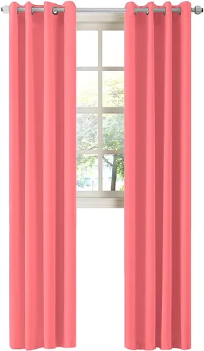 Vista 69 de LA PALMA Cortinas opacas con aislamiento térmico y ojales, para sala de estar, dormitorio, paquete de 2 paneles