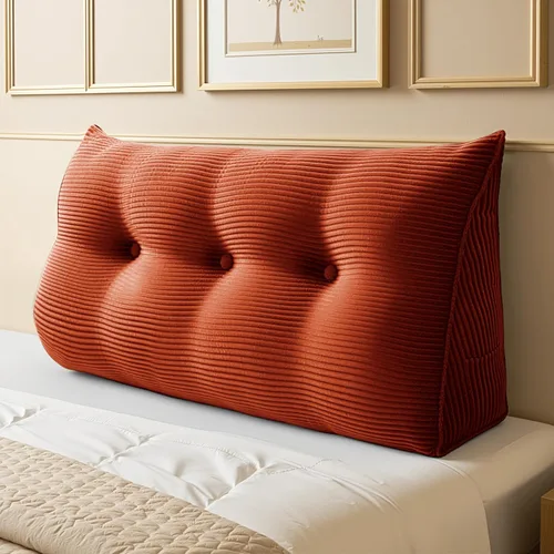 Vista 15 de WOWMAX - Almohada triangular para lectura; almohada grande para cabecera y respaldo; almohada en forma de cuña para soporte y posicionamiento
