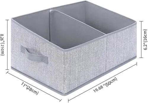 Vista 2 de Cabilock Colgador trapezoidal de alta capacidad bandeja no tejida contenedor cesta de bebé almacenamiento edredón organizador caja de tela no tejida