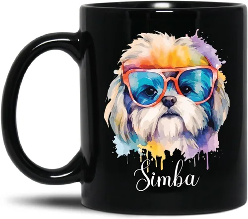 Vista 10 de Customized Boston Terrier Mug With Name, Boston Terrier Wearing Sunglasses Coffee Mug, Pet Dog Cup, New Dog Cup, Personalized Pet Memorial Mug Gift