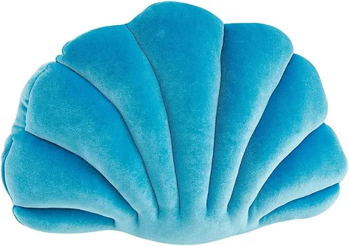 Vista 7 de Patty Both Seashell - Almohada decorativa de terciopelo con forma de concha de mar, almohadas decorativas para cama, sofá, decoración del hogar