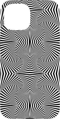 Vista 6 de Funda de arte óptico abstracto hipnotizante con diseño retorcido para iPhone 13