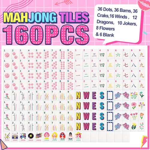 Vista 3 de Disco Grabado 160 Mini Travel American Mahjong Juego