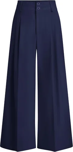 Vista 23 de PRETTYGARDEN Pantalones de vestir de pierna ancha de cintura alta para Beige