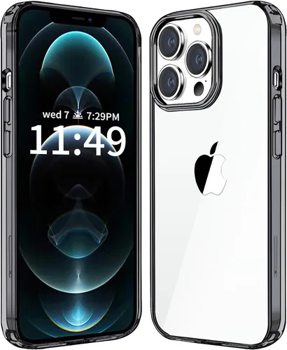 Vista 8 de JJGoo Compatible con iPhone 12 Pro Max, transparente, a prueba de golpes, delgada, antiarañazos, carcasa protectora de policarbonato duro